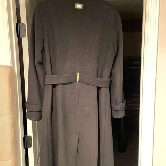 Calvin Klein women’s black wool dress coat. - Picture 3 of 8